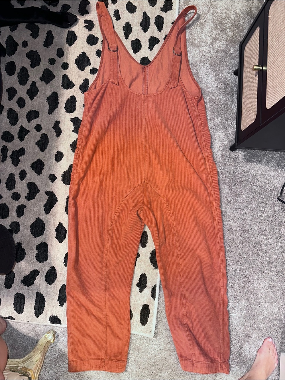 We The Free Corduroy Wide-Leg Jumpsuit in Rust Orange - Picture 7 of 9